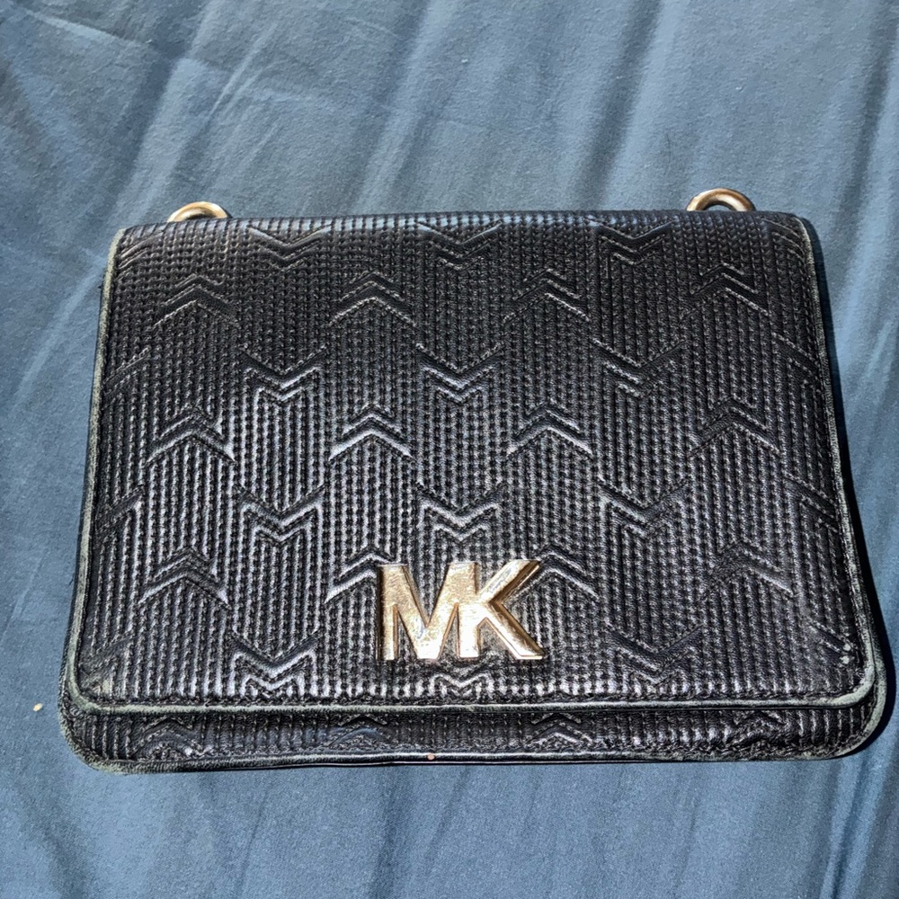 Michael Kors Mott Mettalic Leather Handbag